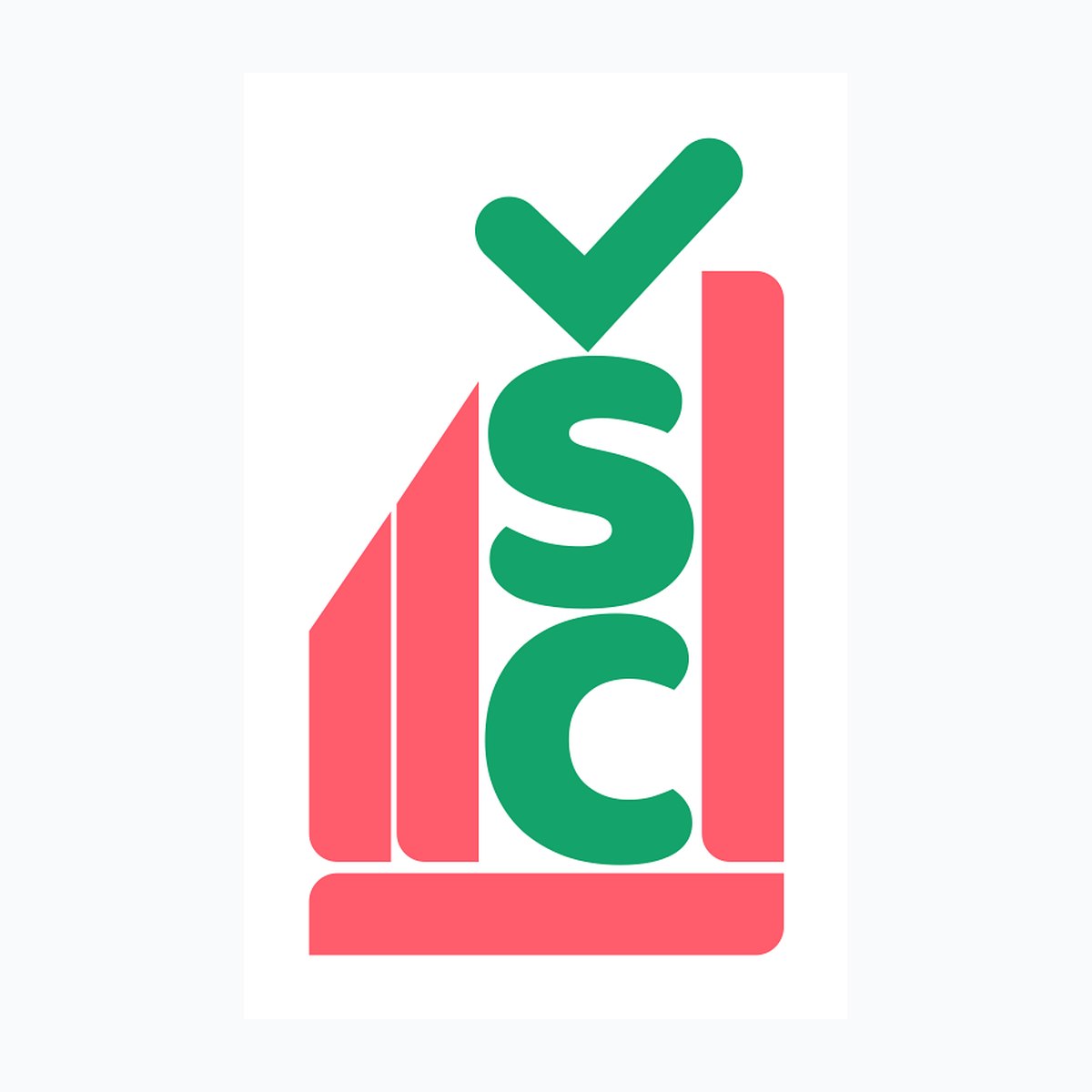 ShelfChart app icon with SC monogram, shelf bars, and a green tick