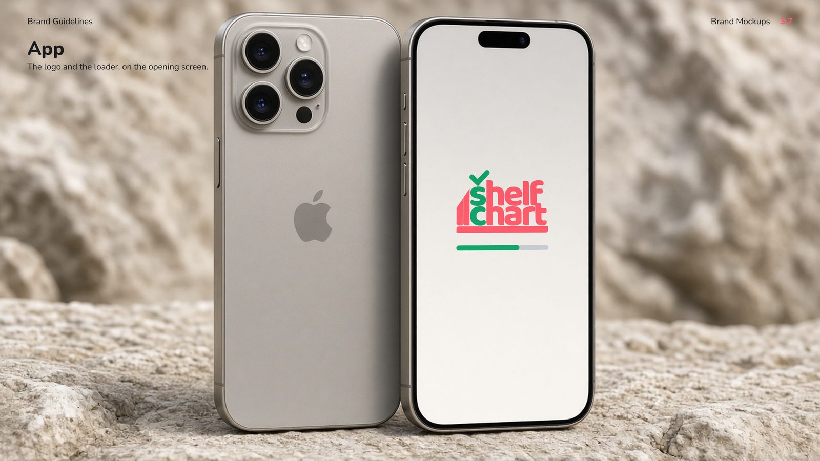 ShelfChart logo on an iPhone splash screen