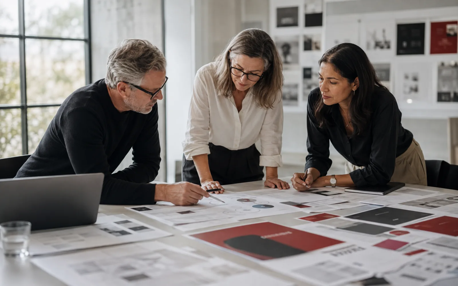 B2B proposal team reviewing bid structure and document design