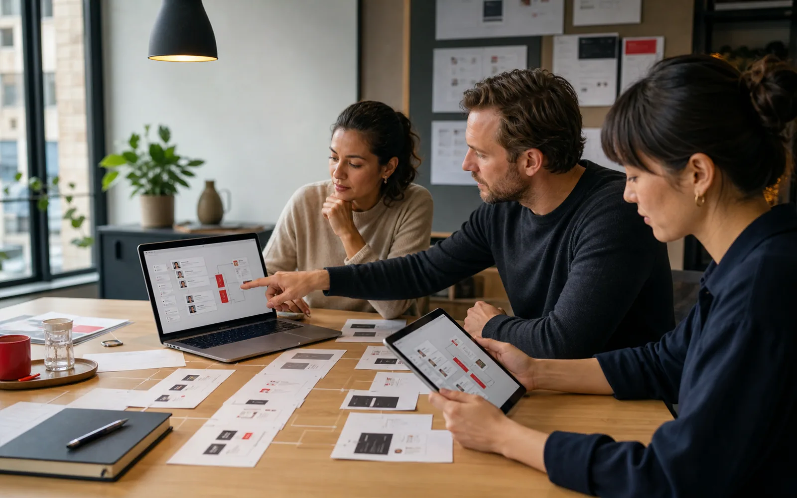 Product team planning buyer, seller and marketplace operations journeys